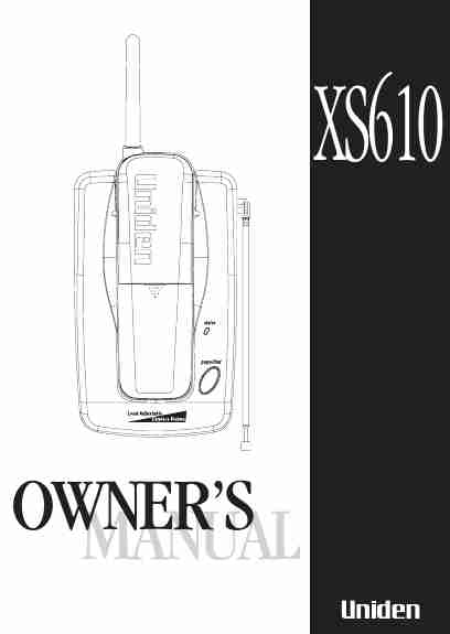 Uniden Cordless Telephone XS610-page_pdf